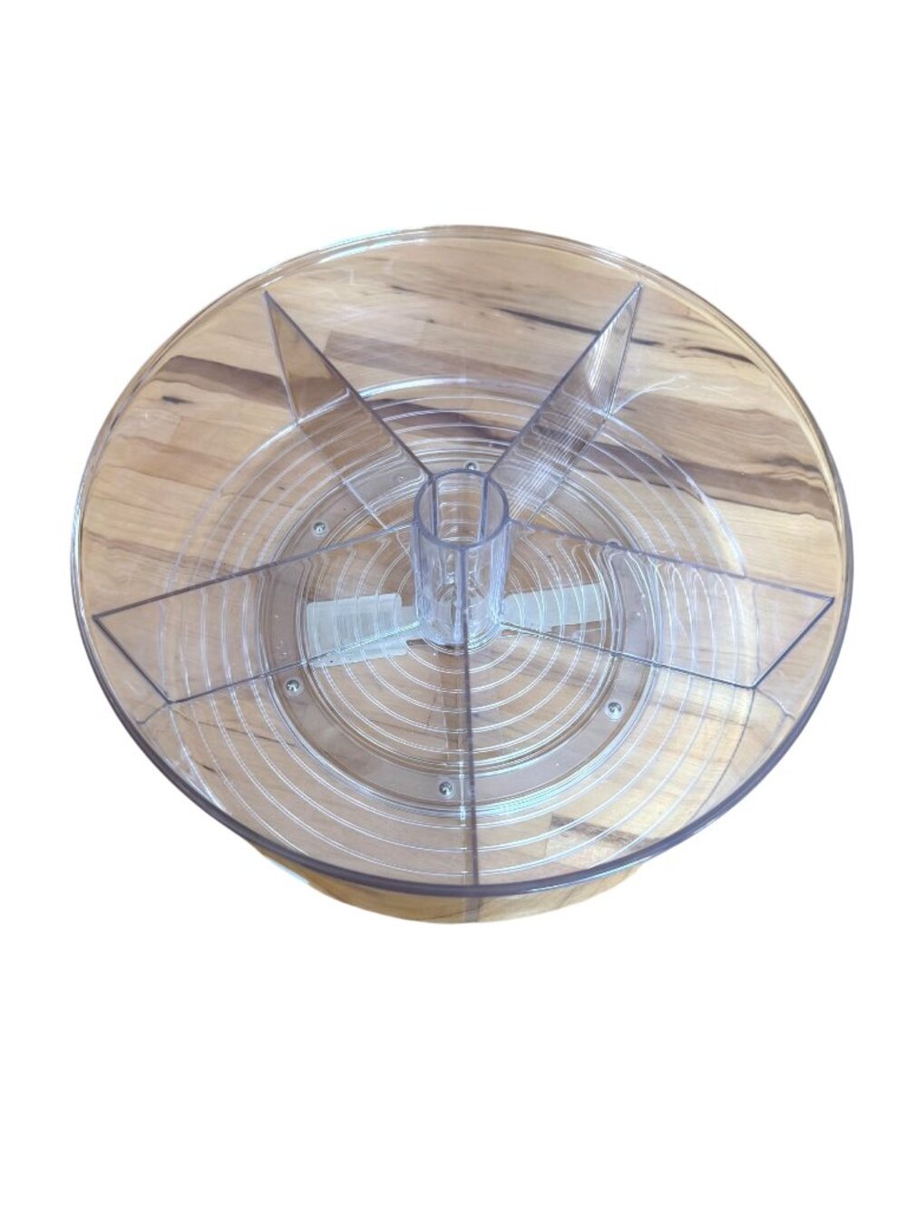 InterDesign Divided Turntable 11" Clear Plastic Lazy Susan Organizer Container S